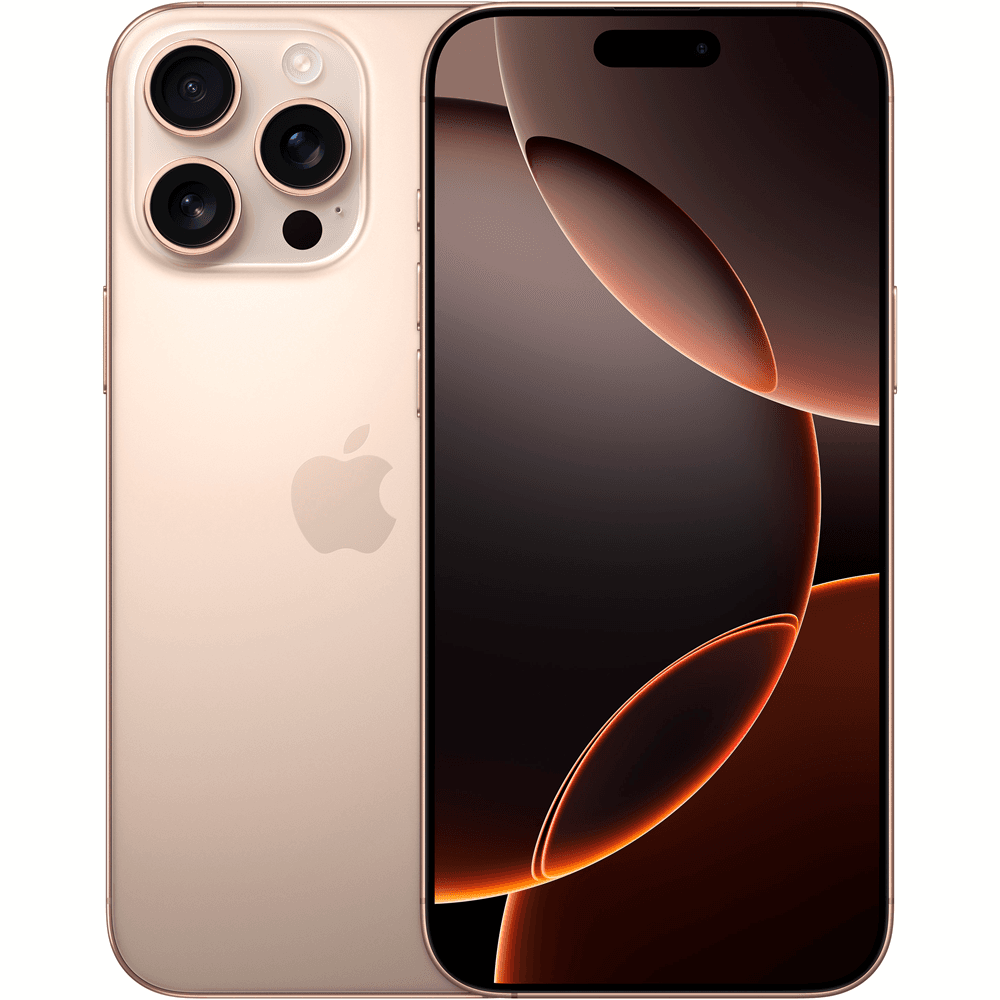 گوشی کارکرده اپل iPhone 16 Pro Max ZA/A ظرفیت ۲۵۶ گیگابایت دیزرت – بدون رجیستر – سلامت باتری ۱۰۰٪
