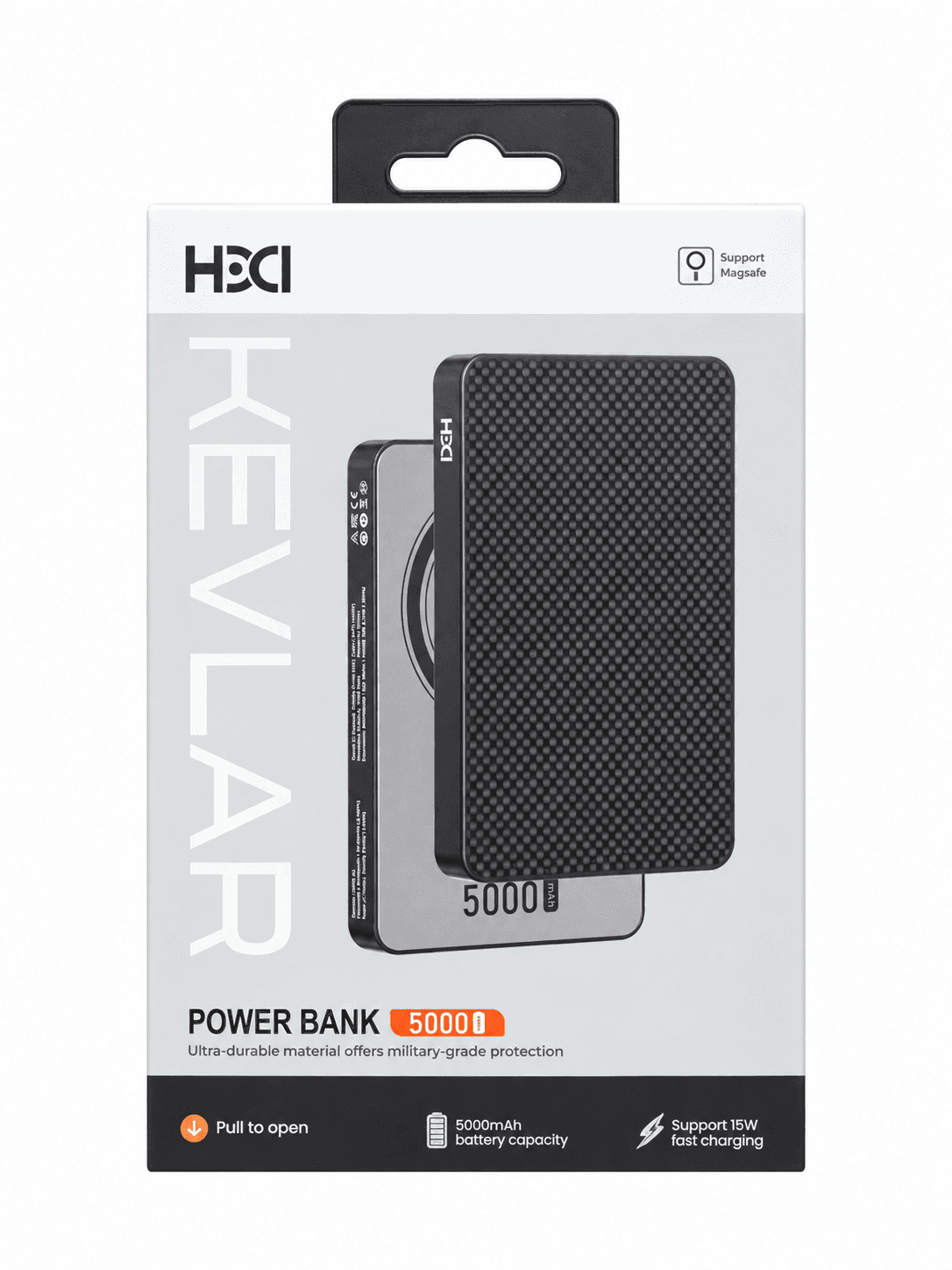 پاوربانک مگ‌سیف HDD مدل Kevlar ظرفیت ۵۰۰۰ میلی‌آمپر ساعت